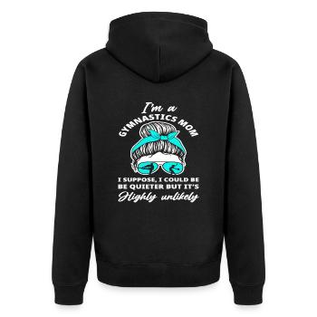 Turner Mom Mother Gift - Unisex Premium Organic Zip Hoodie - black - Back - Nico (187cm)