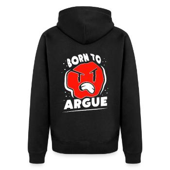 Né pour plaider avocat argumentaire - Veste à capuche bio Premium Unisexe - noir - Dos - Nico (187cm)