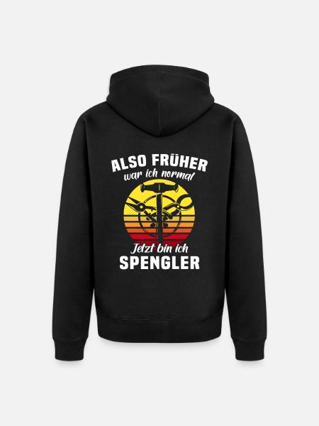 Spengler Spengeln Bauspengler - Unisex Premium Bio Zip Hoodie - Schwarz