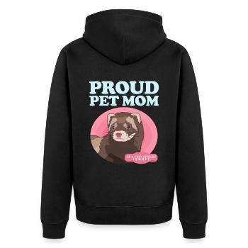 Ferret Maman Ferret Lover Cadeau - Veste à capuche bio Premium Unisexe - noir - Dos - Nico (187cm)