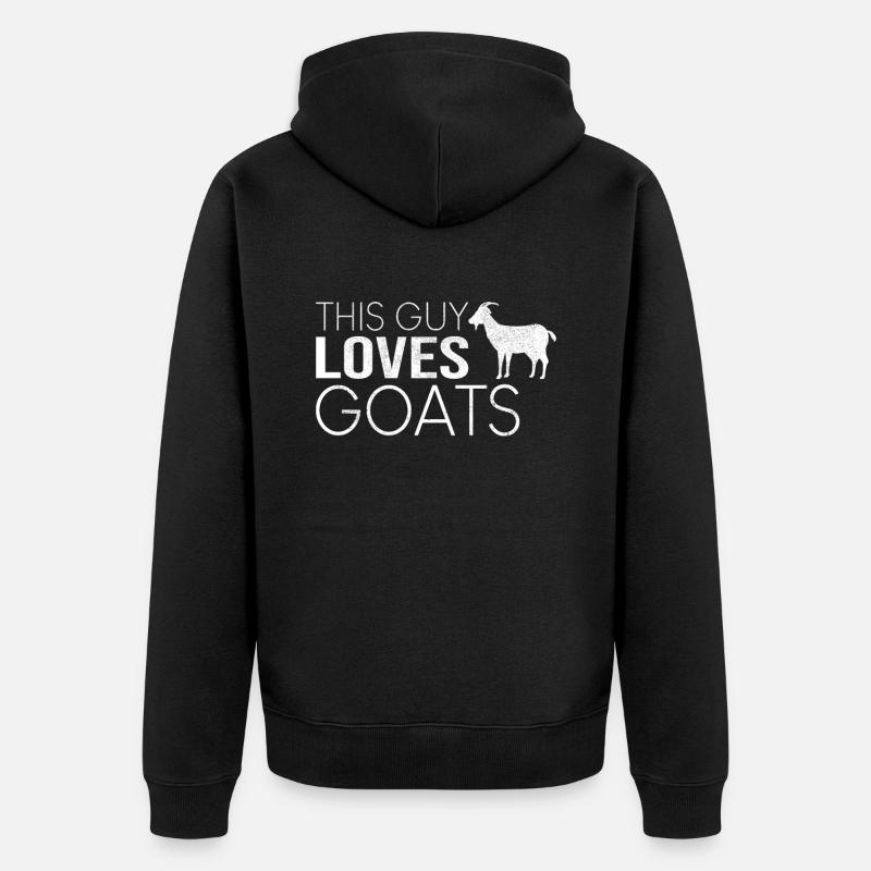 Typ Ziegen Spruch - Unisex Premium Bio Zip Hoodie - Schwarz