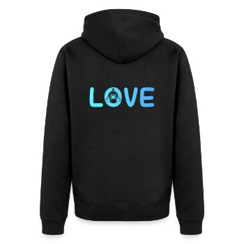 l’amour de la musculation - Veste à capuche bio Premium Unisexe - noir - Dos - Nico (187cm)