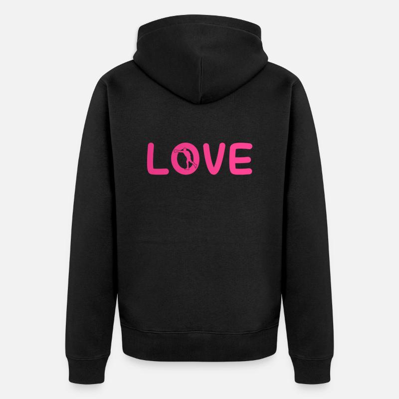 Boxe Amour - Veste à capuche bio Premium Unisexe - noir