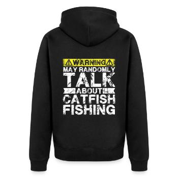 Pêche - Poisson-chat - Veste à capuche bio Premium Unisexe - noir - Dos - Nico (187cm)