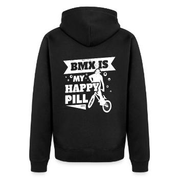 Le BMX - Veste à capuche bio Premium Unisexe - noir - Dos - Nico (187cm)