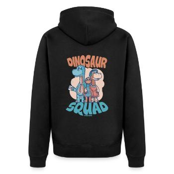 Escouade de dinosaures - Veste à capuche bio Premium Unisexe - noir - Dos - Nico (187cm)