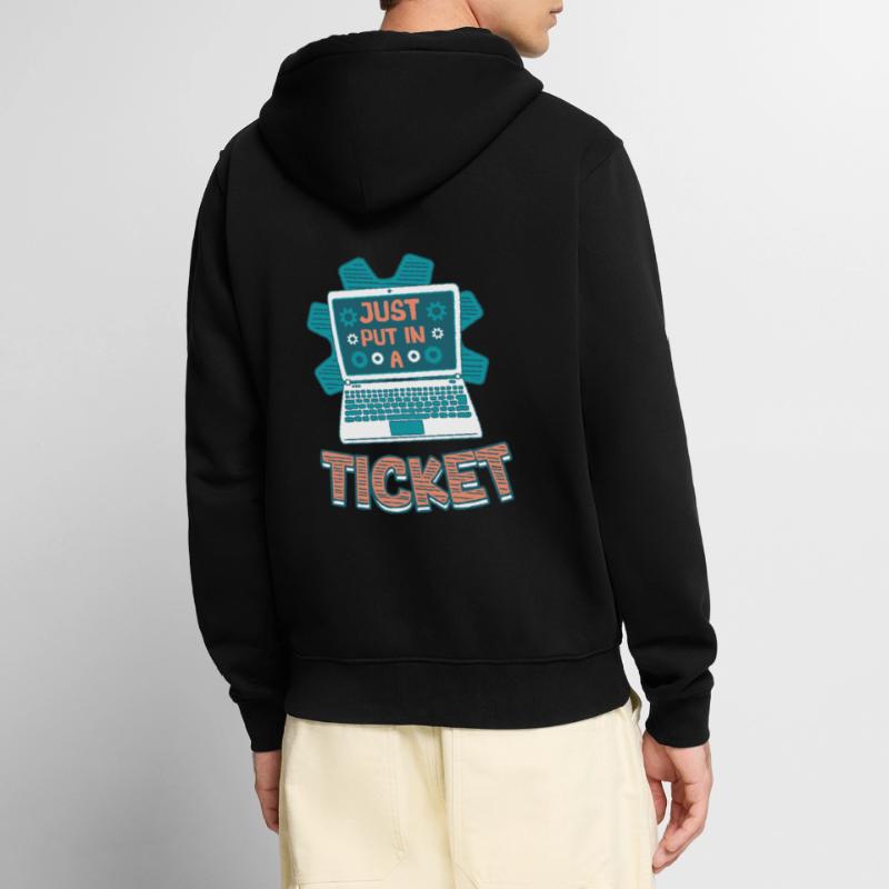 Ouvrez simplement un ticket Help Desk Tech Support Veste à capuche bio Premium Unisexe