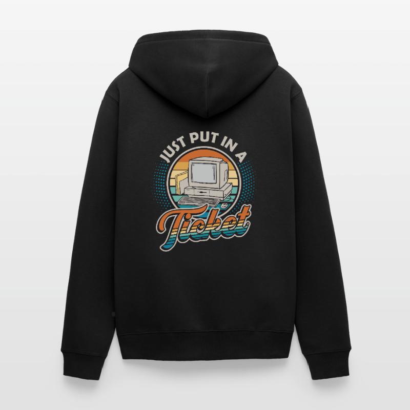 Ouvrez simplement un ticket Help Desk Tech Support Veste à capuche bio Premium Unisexe