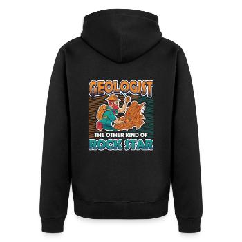 Géologie géologue - Veste à capuche bio Premium Unisexe - noir - Dos - Nico (187cm)