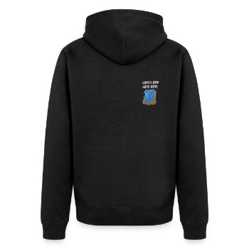 Wennt löppt dann löppt Bas-allemand frison - Veste à capuche bio Premium Unisexe - noir - Dos - Nico (187cm)