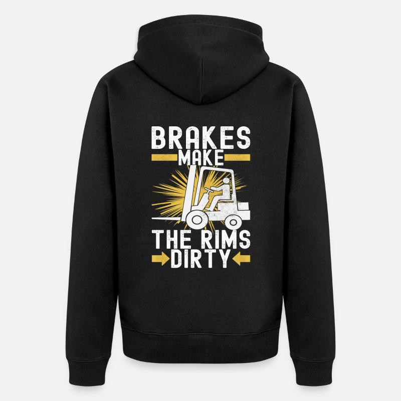 Gabelstapler Gabelstaplerfahrer - Unisex Premium Bio Zip Hoodie - Schwarz