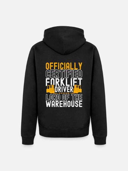 Gabelstapler Gabelstaplerfahrer - Unisex Premium Bio Zip Hoodie - Schwarz