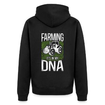 Farming Farmer Tracteur Vintage - Veste à capuche bio Premium Unisexe - noir - Dos - Nico (187cm)