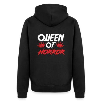 Horror Movies Queen Halloween - Unisex Premium Organic Zip Hoodie - black - Back - Nico (187cm)