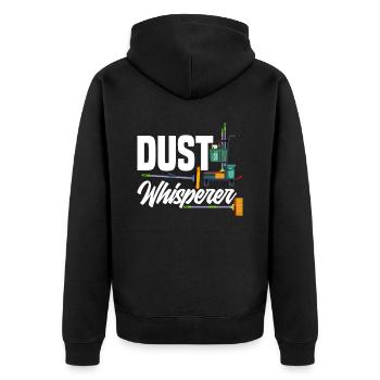 Concierge d’école Dust Whisperer - Veste à capuche bio Premium Unisexe - noir - Dos - Nico (187cm)