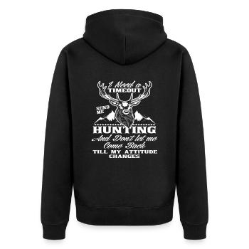 Jägder Hunting Lovers Cadeau - Veste à capuche bio Premium Unisexe - noir - Dos - Nico (187cm)