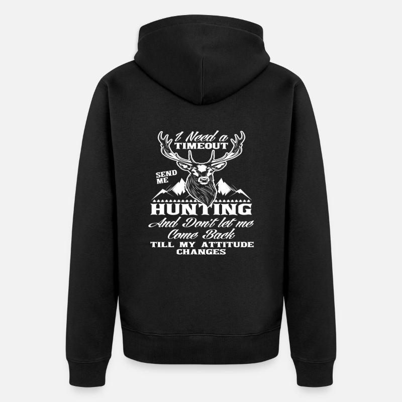 Jägder Hunting Lovers Cadeau - Veste à capuche bio Premium Unisexe - noir