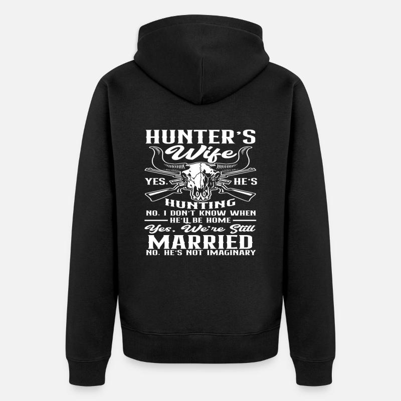 Femme de chasseur - Veste à capuche bio Premium Unisexe - noir
