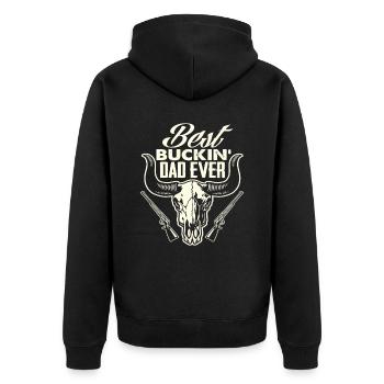 Meilleur chasse papa de cerf - Veste à capuche bio Premium Unisexe - noir - Dos - Nico (187cm)
