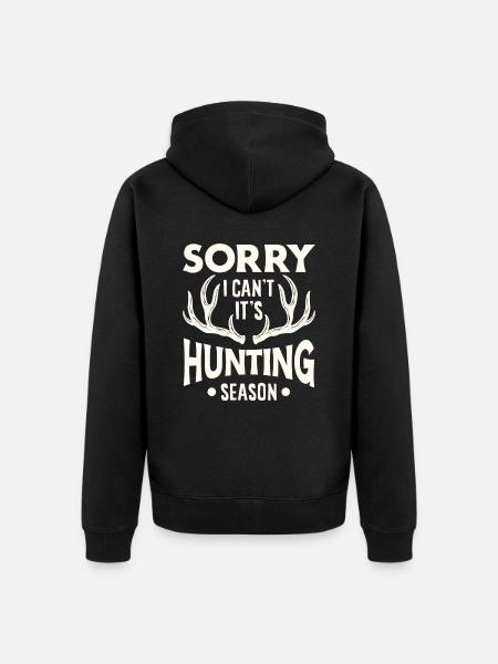 Jagen Jäger Jagdsaison Geschenk - Unisex Premium Bio Zip Hoodie - Schwarz