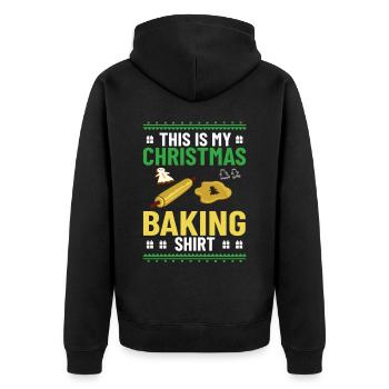 Christmas Baking Cookies Cookies Gingerbread - Unisex Premium Organic Zip Hoodie - black - Back - Nico (187cm)