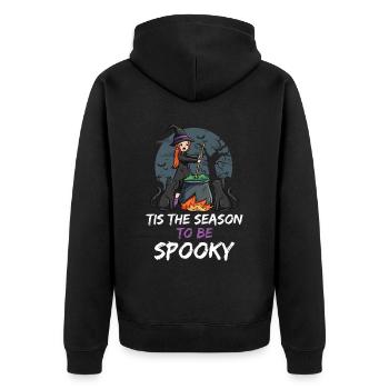 Witch - Unisex Premium Organic Zip Hoodie - black - Back - Nico (187cm)