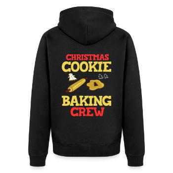 Christmas Baking Cookies Cookies Gingerbread - Unisex Premium Organic Zip Hoodie - black - Back - Nico (187cm)