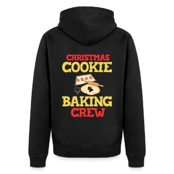 Christmas Baking Cookies Cookies Gingerbread - Unisex Premium Organic Zip Hoodie - black - Back - Nico (187cm)