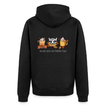 Pumpkin autumn all beautiful - Unisex Premium Organic Zip Hoodie - black - Back - Nico (187cm)