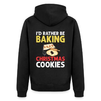 Christmas Baking Cookies Cookies Gingerbread - Unisex Premium Organic Zip Hoodie - black - Back - Nico (187cm)