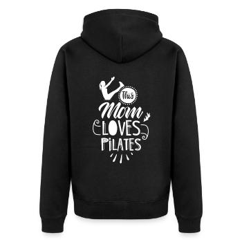 Cette mère aime Pilates Maman Amant Maman - Veste à capuche bio Premium Unisexe - noir - Dos - Nico (187cm)