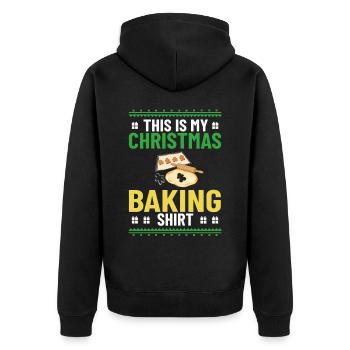 Christmas Baking Cookies Cookies Gingerbread - Unisex Premium Organic Zip Hoodie - black - Back - Nico (187cm)