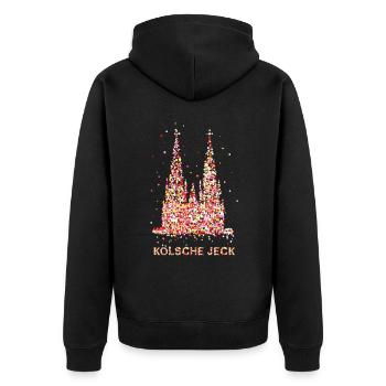 Confetti in the Heart of Cologne Carnival Costume Replacement - Unisex Premium Organic Zip Hoodie - black - Back - Nico (187cm)