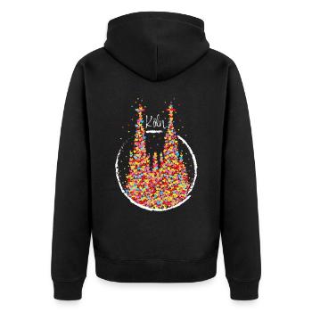 Cathédrale de Cologne Carnaval Carnaval Costume de remplacement Jeck - Veste à capuche bio Premium Unisexe - noir - Dos - Nico (187cm)