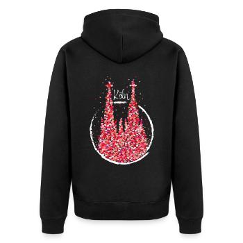 Carnaval de la cathédrale de Cologne Confettis du carnaval Kölnerin - Veste à capuche bio Premium Unisexe - noir - Dos - Nico (187cm)