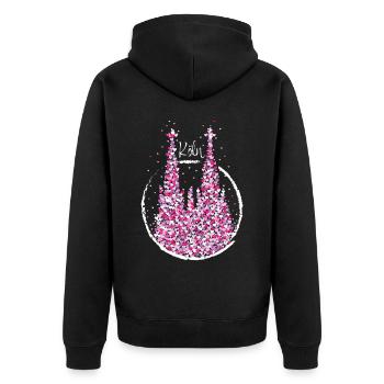 Carnaval de la cathédrale de Cologne Confettis Kölsch Kölle Colonia - Veste à capuche bio Premium Unisexe - noir - Dos - Nico (187cm)