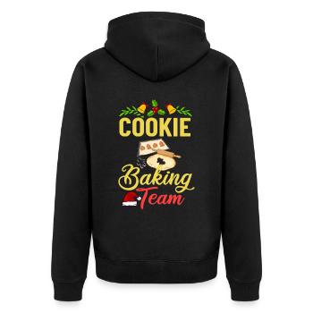 Christmas Baking Cookies Cookies Gingerbread - Unisex Premium Organic Zip Hoodie - black - Back - Nico (187cm)