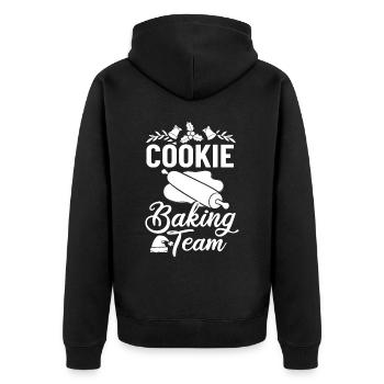 Christmas Baking Cookies Cookies Gingerbread - Unisex Premium Organic Zip Hoodie - black - Back - Nico (187cm)