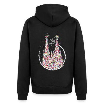 Carnaval de la cathédrale de Cologne Carnaval Kölsch Kölle Cologne - Veste à capuche bio Premium Unisexe - noir - Dos - Nico (187cm)