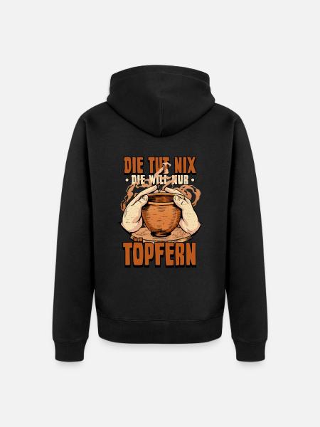 Töpfern - Unisex Premium Bio Zip Hoodie - Schwarz