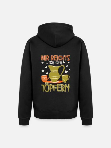 Töpfern - Unisex Premium Bio Zip Hoodie - Schwarz