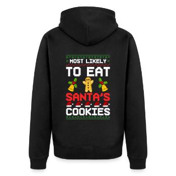 Christmas Cookies Biscuit Baking Christmas biscuits - Unisex Premium Organic Zip Hoodie - black - Back - Nico (187cm)