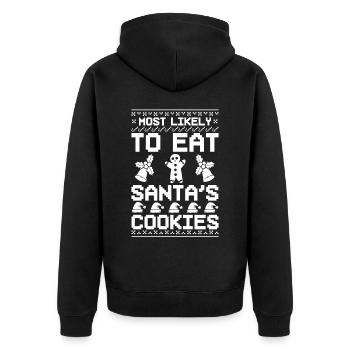 Christmas Cookies Biscuit Baking Christmas biscuits - Unisex Premium Organic Zip Hoodie - black - Back - Nico (187cm)
