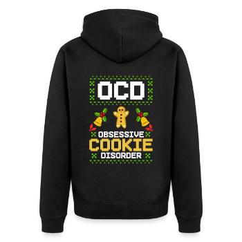 Christmas Cookies Biscuit Baking Christmas biscuits - Unisex Premium Organic Zip Hoodie - black - Back - Nico (187cm)