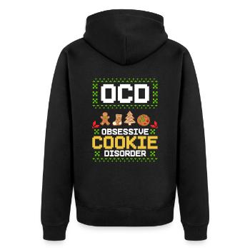 Christmas Cookies Biscuit Baking Christmas biscuits - Unisex Premium Organic Zip Hoodie - black - Back - Nico (187cm)