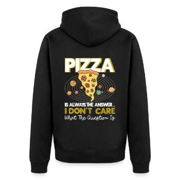Pizza Food Pizzeria Tranche de pizza Pizza maker - Veste à capuche bio Premium Unisexe - noir - Dos - Nico (187cm)