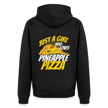 Pizza Food Pizzeria Pizza slice Pizza maker - Unisex Premium Organic Zip Hoodie - black - Back - Nico (187cm)