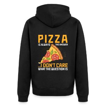 Pizza Food Pizzeria Tranche de pizza Pizza maker - Veste à capuche bio Premium Unisexe - noir - Dos - Nico (187cm)