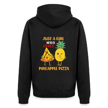 Pizza Food Pizzeria Tranche de pizza Pizza maker - Veste à capuche bio Premium Unisexe - noir - Dos - Nico (187cm)