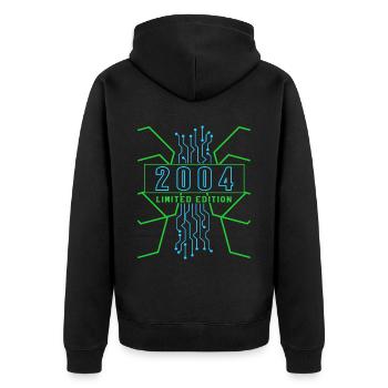 Birthday 2004 Gaming Limited Edition Gamer - Unisex Premium Organic Zip Hoodie - black - Back - Nico (187cm)